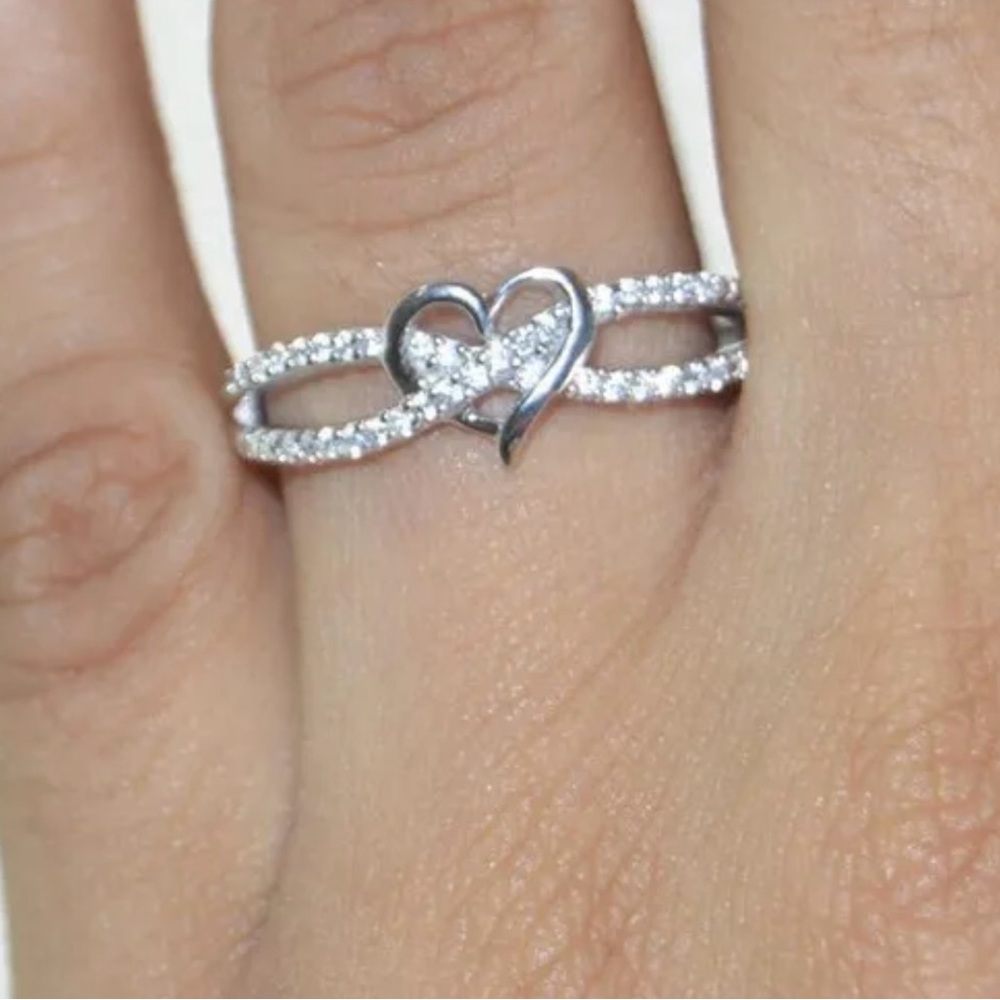 Infinity heart ring silver plated - Picture 3 of 3